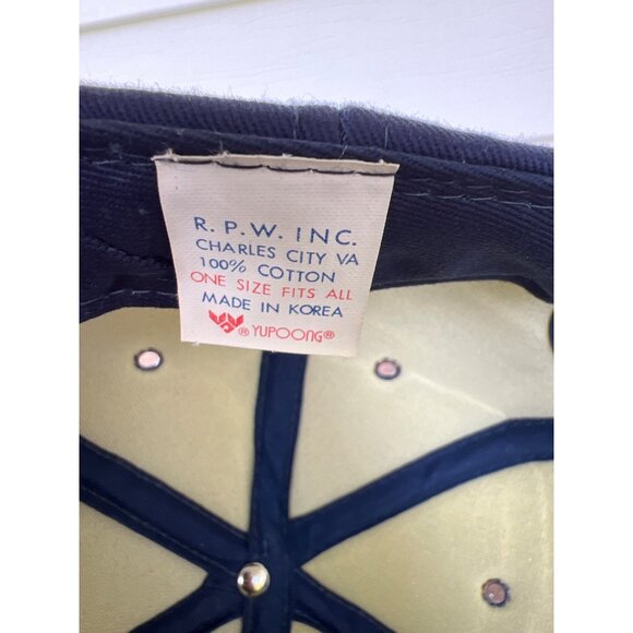 Vintage Fisher Auto Parts Navy Blue Patch Auto Snapback Hat V3 - Picture 4 of 4